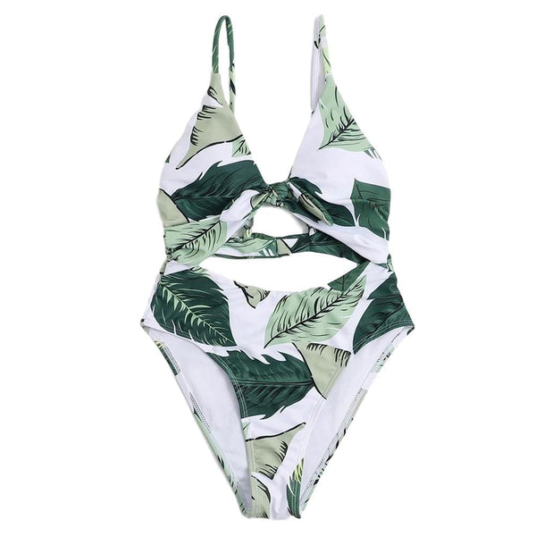 Aldina Tropical Leaf Print Bikini - Swimberry